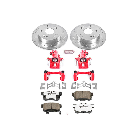 PowerStop Z26 Street Performance Ceramic Brake Pad, Drilled Slotted Rotor, and C