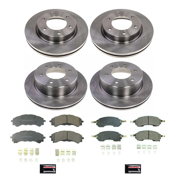 PowerStop OE Stock Replacement Low-Dust Ceramic Brake Pad and Rotor Kit