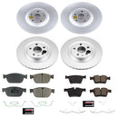 PowerStop Genuine Geomet Coated Rotor and Carbon-Fiber Ceramic Brake Pad Kit