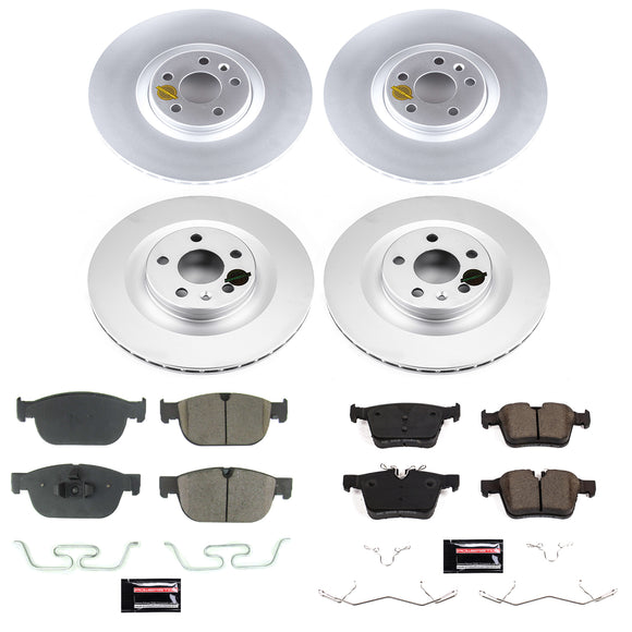PowerStop Genuine Geomet Coated Rotor and Carbon-Fiber Ceramic Brake Pad Kit