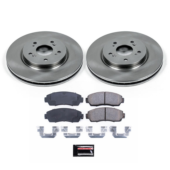 PowerStop OE Stock Replacement Low-Dust Ceramic Brake Pad and Rotor Kit