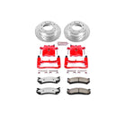 PowerStop Z36 Truck and SUV Ceramic Brake Pad, Drilled & Slotted Rotor, and Cali