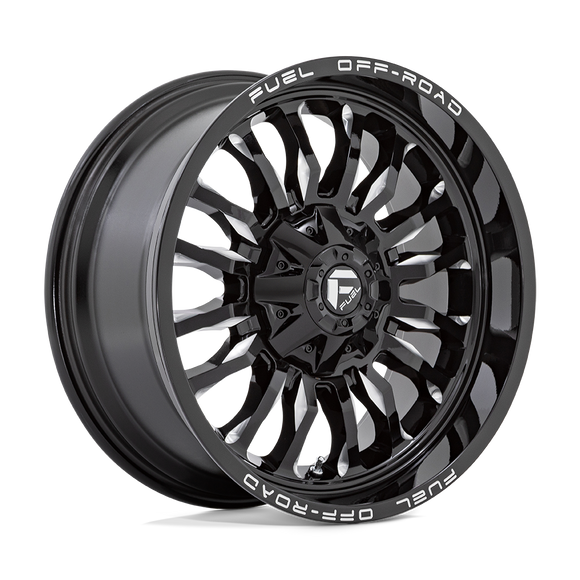 22x12 Fuel Off-Road D795 Arc Gloss Black Milled 6x135 ET-44 CB106.1 Wheel Rim
