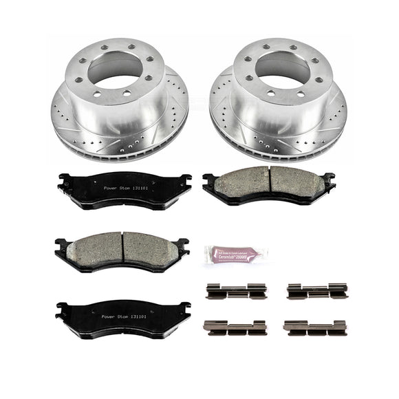 PowerStop Z23 Daily Driver Carbon-Fiber Ceramic Brake Pad and Drilled & Slotted
