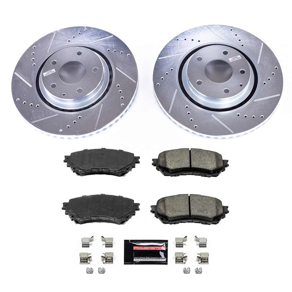 PowerStop Z23 Daily Driver Carbon-Fiber Ceramic Brake Pad and Drilled & Slotted