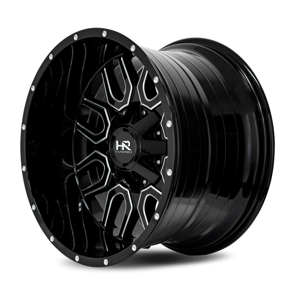 20x12 Hardrock Commander Gloss Black Milled 6x135/139.7 ET-51 wheel/rim