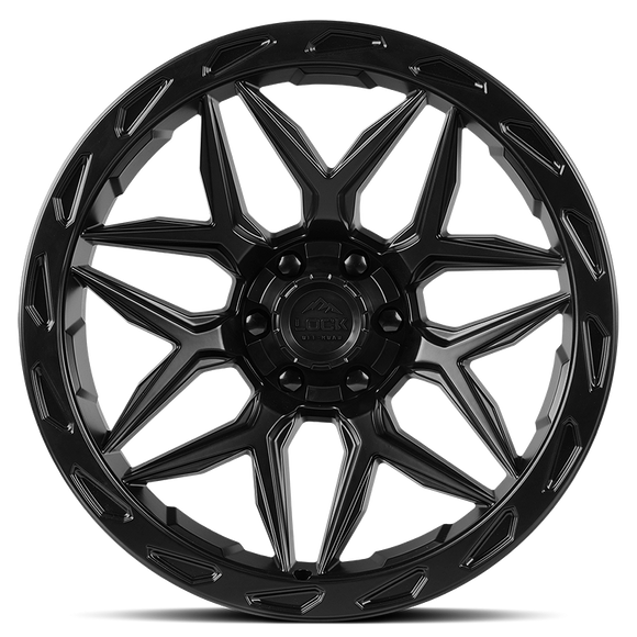 17x9 Lock Off-Road Matrix Black Ring 5x127 5x139.7 5x5 5x5.5 ET-12 Wheel