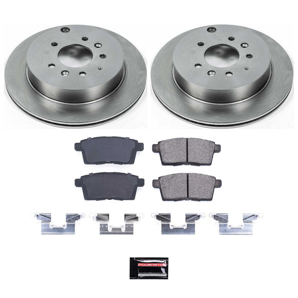 PowerStop OE Stock Replacement Low-Dust Ceramic Brake Pad and Rotor Kit