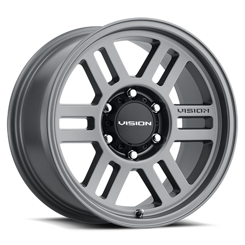 17x9 Vision 355 Manx 2 Overland Satin Grey 6x139.7 6x5.5 ET-12 Wheel Rim