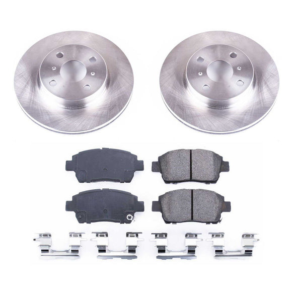PowerStop OE Stock Replacement Low-Dust Ceramic Brake Pad and Rotor Kit