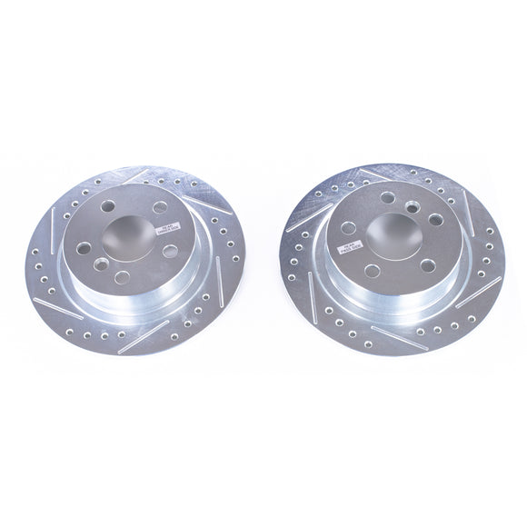 PowerStop Evolution Drilled And Slotted Rotors Pair Rear For BMW i3