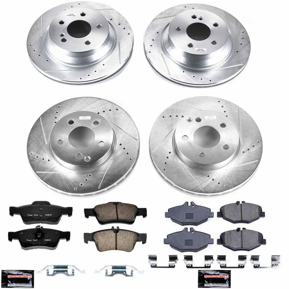 PowerStop Z23 Daily Driver Carbon-Fiber Ceramic Brake Pad and Drilled & Slotted