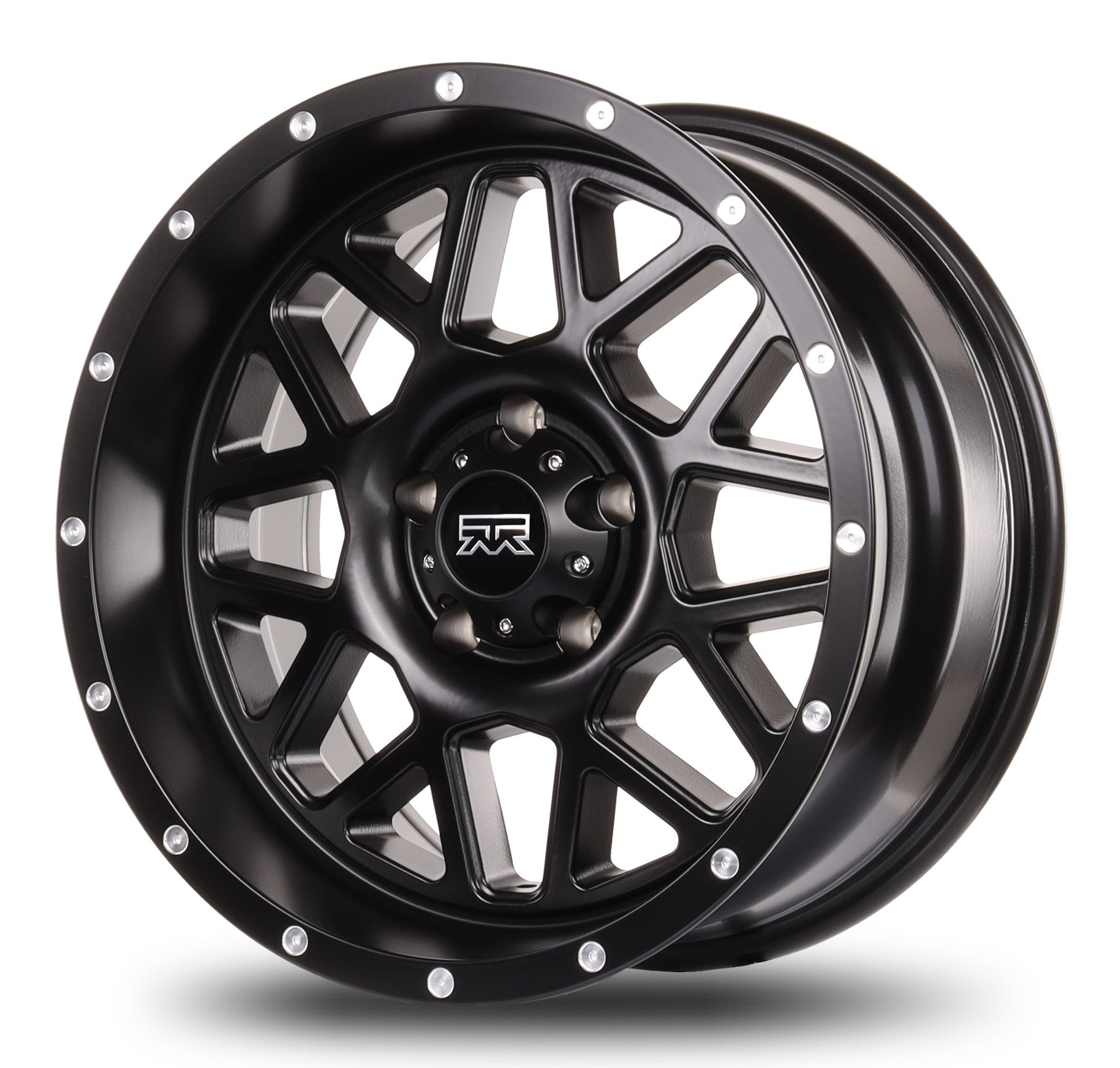 18x9 Mudder Trucker MT859 Mutiny Satin Black 5x127 5x5 ET-12 Wheel Rim