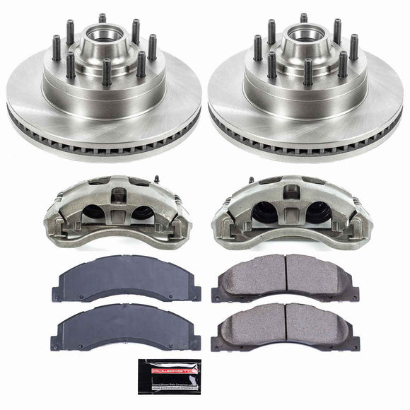 PowerStop OE Stock Replacement Low-Dust Ceramic Brake Pad, Rotor and Caliper Kit