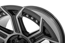 17x9 Rough Country 89 Series Black Machined Gun Metal Wheel 5x4.5 ET-12 CB3.18