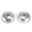 PowerStop Evolution Drilled Slotted Rotors Pair Rear For Honda Odyssey