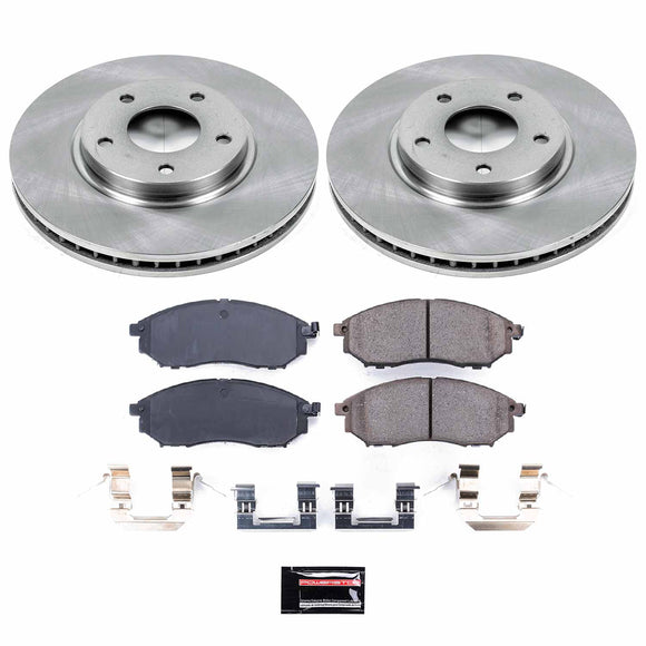 PowerStop OE Stock Replacement Low-Dust Ceramic Brake Pad and Rotor Kit
