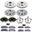 PowerStop OE Stock Replacement Low-Dust Ceramic Brake Pad, Rotor and Caliper Kit