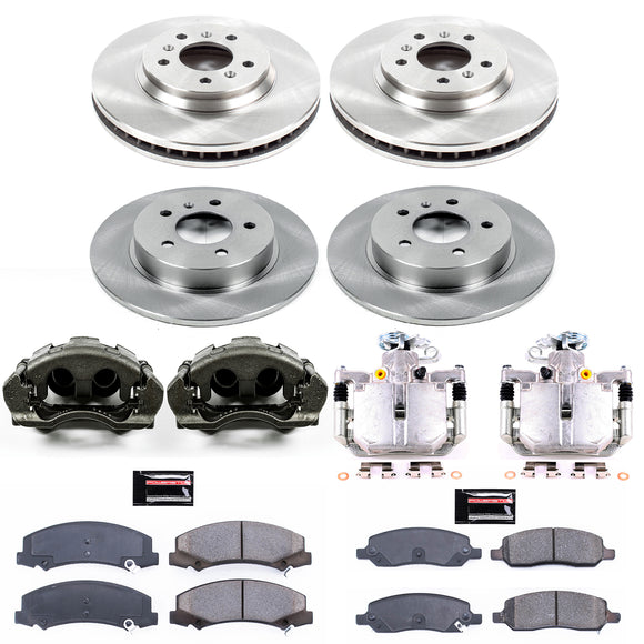PowerStop OE Stock Replacement Low-Dust Ceramic Brake Pad, Rotor and Caliper Kit
