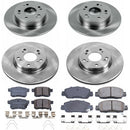 PowerStop OE Stock Replacement Low-Dust Ceramic Brake Pad and Rotor Kit