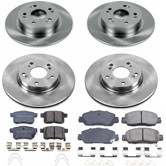 PowerStop OE Stock Replacement Low-Dust Ceramic Brake Pad and Rotor Kit