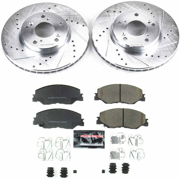 PowerStop Z23 Daily Driver Carbon-Fiber Ceramic Brake Pad and Drilled & Slotted