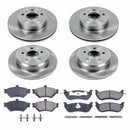 PowerStop OE Stock Replacement Low-Dust Ceramic Brake Pad and Rotor Kit