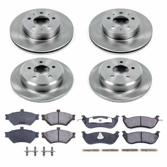 PowerStop OE Stock Replacement Low-Dust Ceramic Brake Pad and Rotor Kit