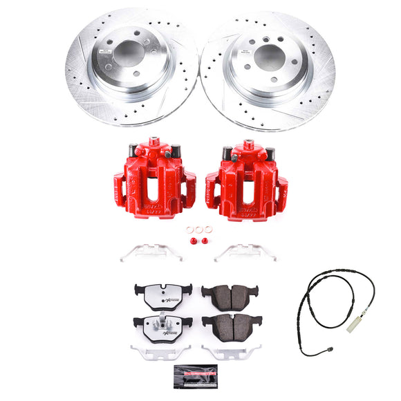 PowerStop Z26 Street Performance Ceramic Brake Pad, Drilled Slotted Rotor, and C