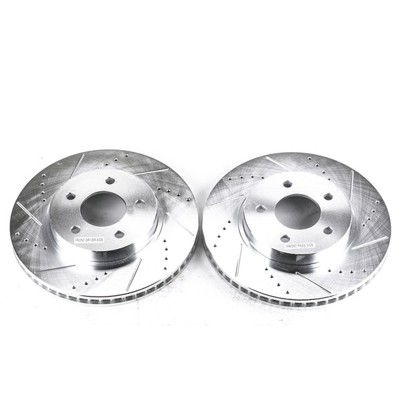 PowerStop Evolution Drilled Slotted Rotors Pair Front For Saturn Vue