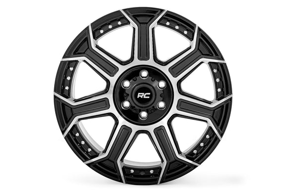 20x10 Rough Country 89 Series Black Machined Gun Metal Wheel 6x5.5 ET18 CB4.173