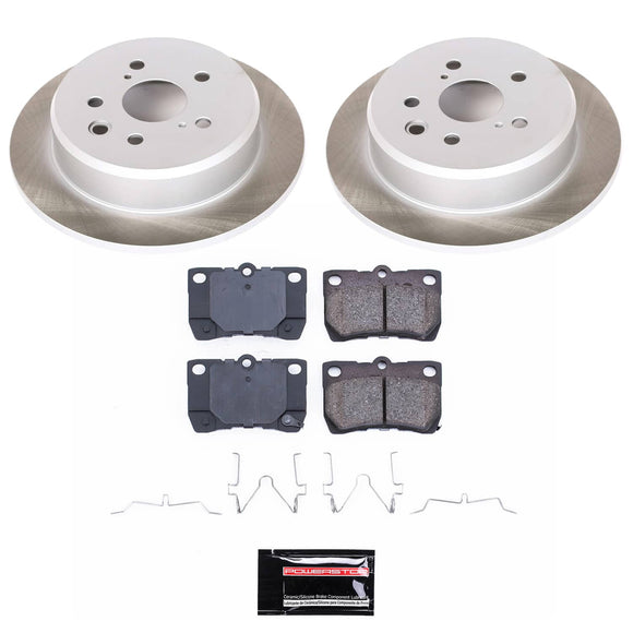 PowerStop Semi-Coated Rotor and Low-Dust Ceramic Brake Pad Kit