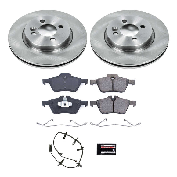 PowerStop OE Stock Replacement Low-Dust Ceramic Brake Pad and Rotor Kit