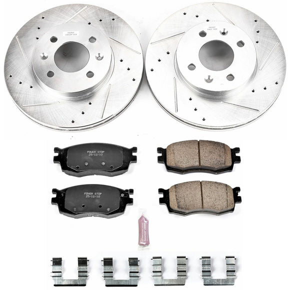 PowerStop Z23 Daily Driver Carbon-Fiber Ceramic Brake Pad and Drilled & Slotted
