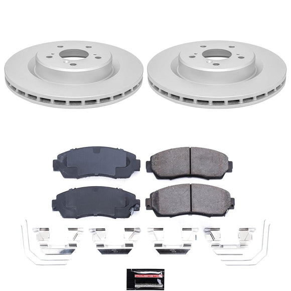 Genuine Geomet Coated Rotor and Low-Dust Ceramic Brake Pad Kit