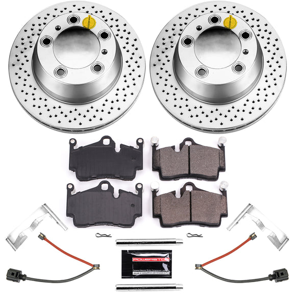 PowerStop Genuine Geomet Coated Rotor and Carbon-Fiber Ceramic Brake Pad Kit