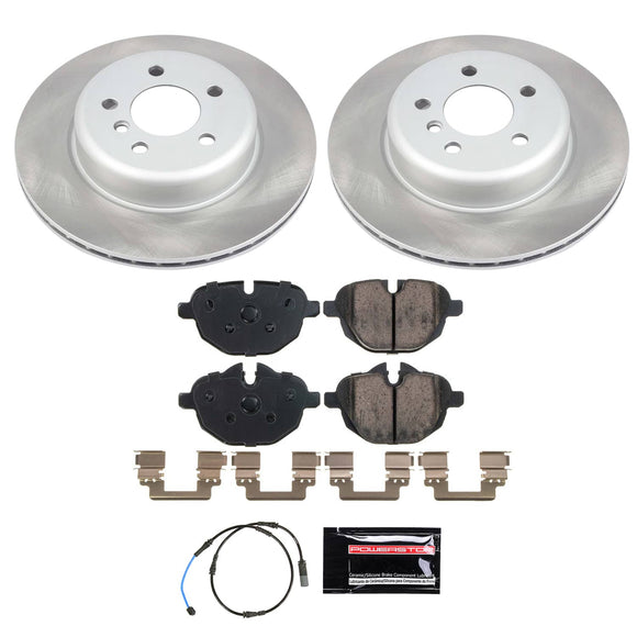 PowerStop Semi-Coated Rotor and Low-Dust Ceramic Brake Pad Kit