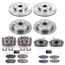 PowerStop OE Stock Replacement Low-Dust Ceramic Brake Pad, Rotor and Caliper Kit