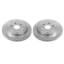 PowerStop Evolution Drilled Slotted Rotors Pair Rear For Cadillac SRX