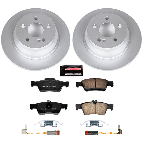 PowerStop Genuine Geomet Coated Rotor and Carbon-Fiber Ceramic Brake Pad Kit