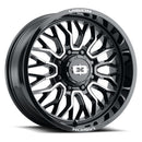 20x9 Vision 402 Riot Gloss Black Machined Face Wheel 8x165.1 ET12 CB125.2