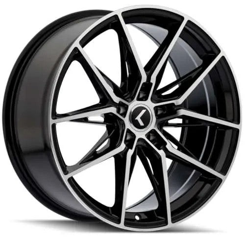 22x9 Kraze Evolve Gloss Black Machined 5x112 ET35 CB66.56 Wheel Rim