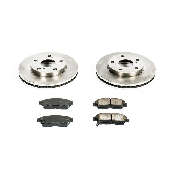 PowerStop OE Stock Replacement Low-Dust Ceramic Brake Pad and Rotor Kit