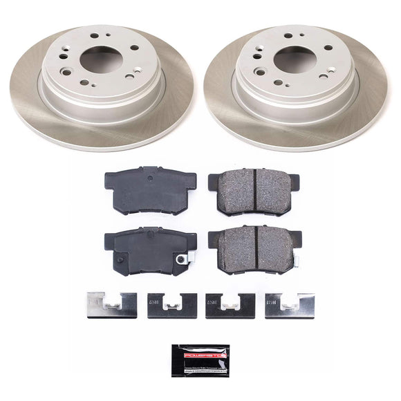 PowerStop Semi-Coated Rotor and Low-Dust Ceramic Brake Pad Kit