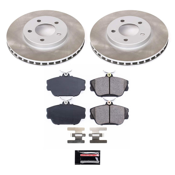 PowerStop Semi-Coated Rotor and Low-Dust Ceramic Brake Pad Kit