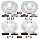 PowerStop Genuine Geomet Coated Rotor and Low-Dust Ceramic Brake Pad Kit