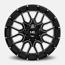 22x10 Hardrock Commander Gloss Black Milled 5x127/5x139.7 ET-25 wheel/rim