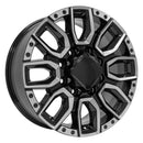 20" Replica CV97A fits GMC Sierra 2500/3500 20x8.5 Black with Milled Edge