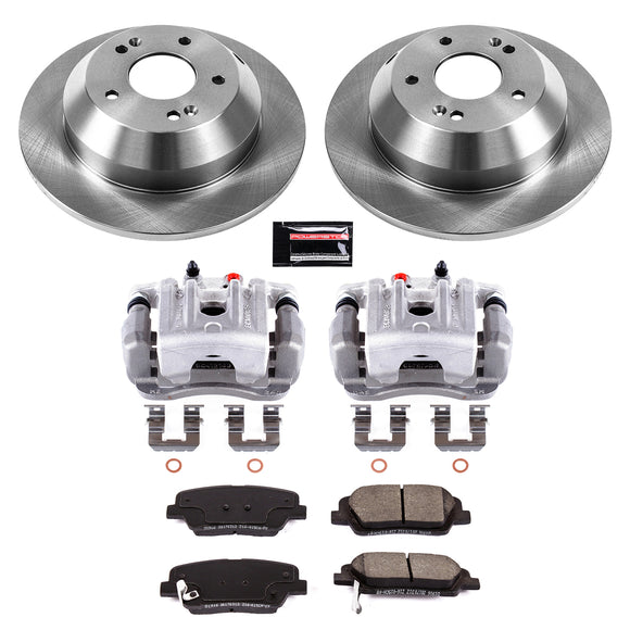 PowerStop OE Stock Replacement Low-Dust Ceramic Brake Pad, Rotor and Caliper Kit