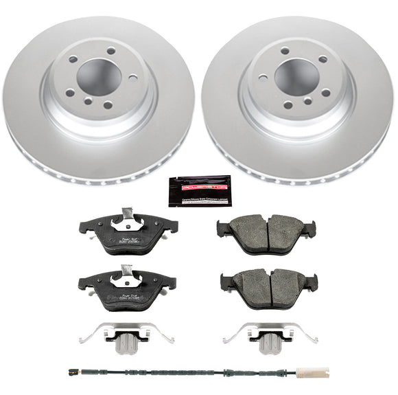 PowerStop Genuine Geomet Coated Rotor and Carbon-Fiber Ceramic Brake Pad Kit